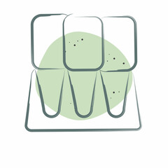 Icon Incisor. related to Dentist symbol. Color Spot Style. simple design editable. simple illustration