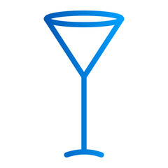 This is the Wine Glass icon from the Party and Celebration icon collection with an outline gradient style