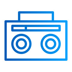 This is the Music Box icon from the Party and Celebration icon collection with an outline gradient style