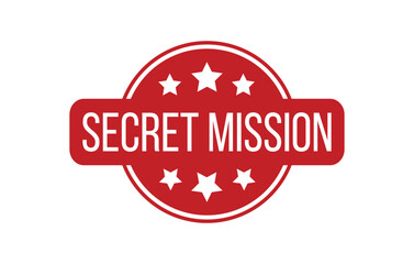 Secret Mission Rubber Stamp Seal Vector