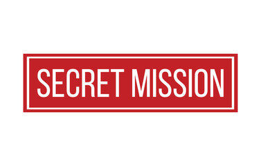 Secret Mission Rubber Stamp Seal Vector