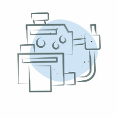 Icon Coolant Leak Diagnosis. related to Car Maintenance symbol. Color Spot Style. simple design editable. simple illustration