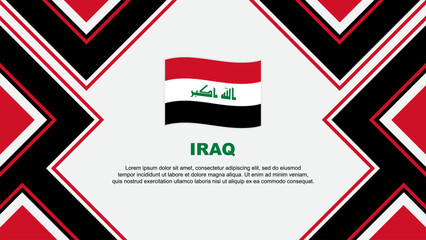 Iraq Flag Abstract Background Design Template. Iraq Independence Day Banner Wallpaper Vector Illustration. Iraq Vector