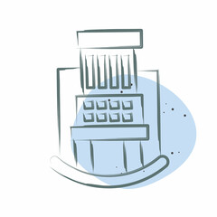 Icon Hospital. related to Icon Building symbol. Color Spot Style. simple design editable. simple illustration