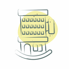 Icon Hotel. related to Icon Building symbol. Color Spot Style. simple design editable. simple illustration