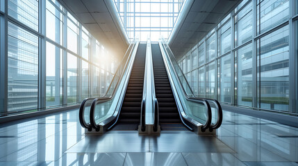 indoor escalator in business architecture