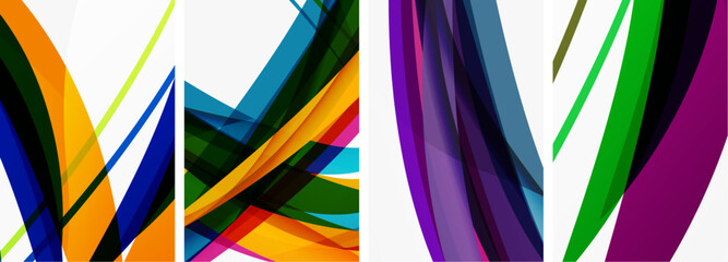 Abstract colorful wave posters for wallpaper, business card, cover, poster, banner, brochure, header, website