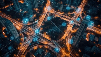 Exploring the Futuristic Cityscape: A Bird's Eye View of Advanced Road Networks