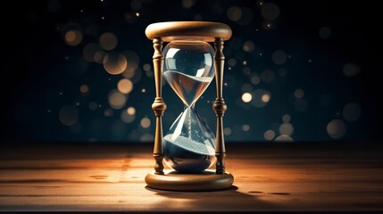 Hourglass on a  background. 