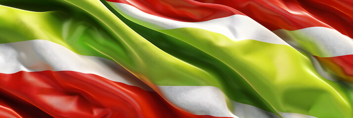 The Vivid Ikurrina: Flag of Basque Country in Spain Symbolising Unity - obrazy, fototapety, plakaty
