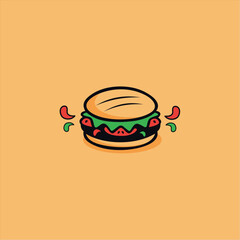 Burger Logo Design Vector