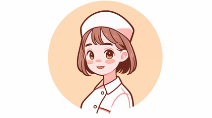 Obraz premium Hand drawn cartoon cute nurse illustration
