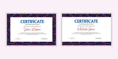Certificate vector Seamless Parallel Diagonal Colorful Lines Pattern Background, mosaic line abstract pattern