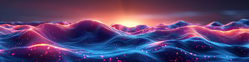 Purple wavy background for graphics use. Created with Ai - obrazy, fototapety, plakaty