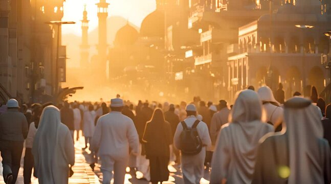 People in the Mecca in the Kingdom of Saudi Arabia