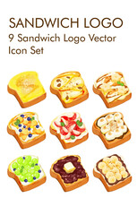 Sndwich logo vector icon set