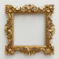 empty luxury golden frame vintage