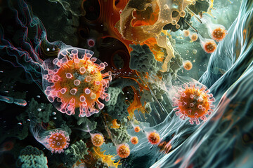 Abstract Viral Encounter: Artistic Interpretation of Viruses at the Nanoscale
