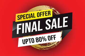 Special offer final sale tag. Banner design template for marketing. Special offer promotion or retail. background banner modern graphic design for store shop, online store, website, landing page

 - obrazy, fototapety, plakaty