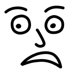 Fototapeta premium cute cartoon facial expression