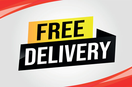 free delivery poster banner graphic design icon logo sign symbol social media website coupon

