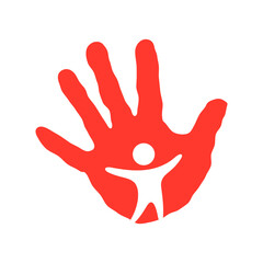 Vector Hand Print and Child Logo