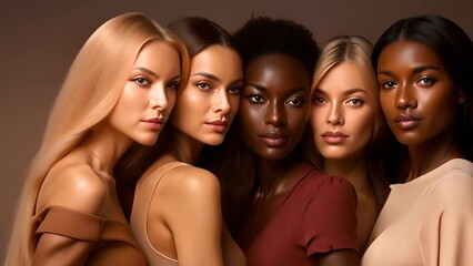 Group of Women Standing Together Generative AI - Powered by Adobe