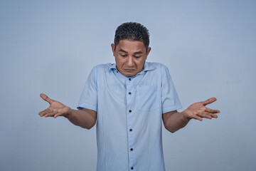 A man's confused expression