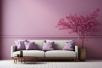 minimalist living room with home decor