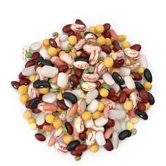 Colorful Pile of Mixed Legume Beans on Display - Diverse Protein and Fiber Sources for Wholesome Meals