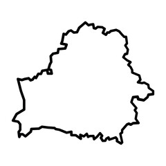 vector belarus outline map on white background