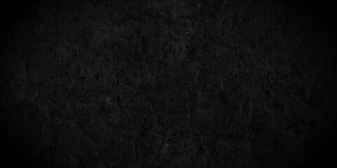 Abstract concrete cement vintage stone wall. dark texture black stone concrete grunge texture and backdrop background. retro grunge anthracite. Panorama dark black canvas slate background or texture. - obrazy, fototapety, plakaty