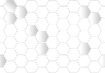 Fototapeta na wymiar Geometric hexagon grey abstract seamless pattern background molecule and communication. geometric big data complex with compounds. for vector fashion geometric hexagon design banner, poster, card, web