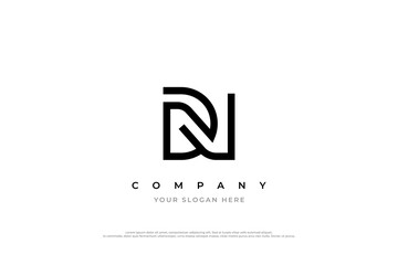 Initial Letter DN Logo Design