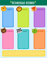 schedule board animal