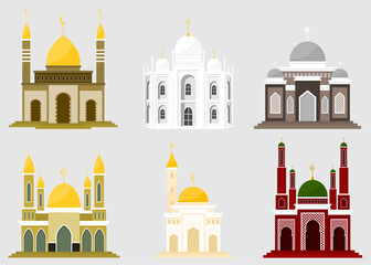 MOSQUE VECTOR COLLECTION, RAMADHAN KAREEM, EID MUBARAK