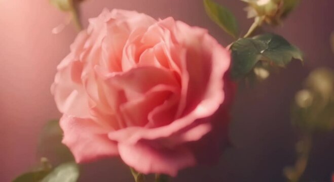 Beautiful 3d view of rose flowers