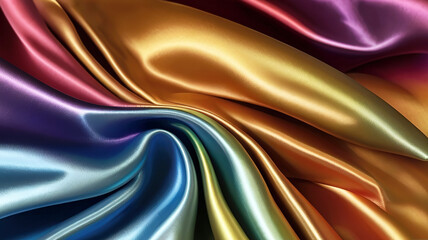 metallic texture satin fabric colorful