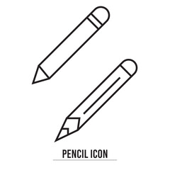Pencil icon. Edit symbol. Draw sign, flat vector element isolated on white background. Simple vector illustration for graphic and web design. In eps 10.