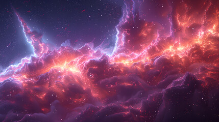 amazing electric energy lightning, 3d rendering galaxy background