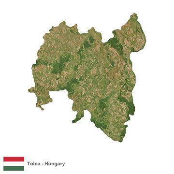 Tolna, County of Hungary Topographic Map (EPS)