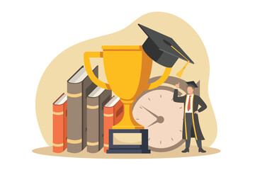 Graduation Day Flat Design Illustration