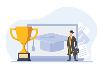 Graduation Day Flat Design Illustration