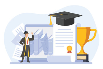Graduation Day Flat Design Illustration
