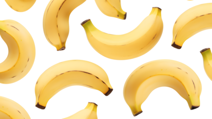 Bananas seamless pattern. on white and transparent background