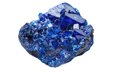 Shimmering Azurite Jewel isolated on transparent Background