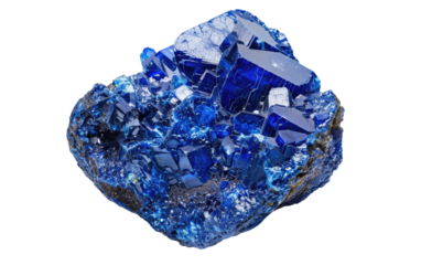 Shimmering Azurite Jewel isolated on transparent Background