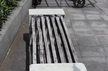 Park bench in Thailand , Daylight