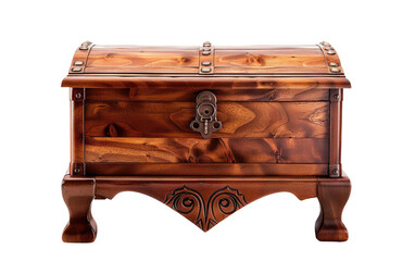 Cedar Storage Box isolated on transparent Background