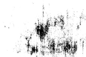 Black and white distressed grunge overlay texture vector. Abstract pattern of monochrome dirty pattern with ink spots, cracks, stains creative design.